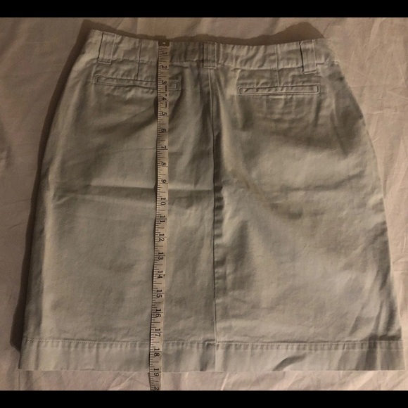 90s Vtg Gap Womens 8 Clean Cut Beige Khaki Knee Length Skirt Pockets 100% Cotton - Picture 5 of 5